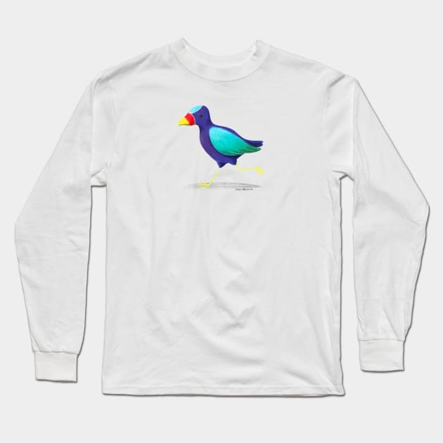 American Purple Gallinule Long Sleeve T-Shirt by julianamotzko